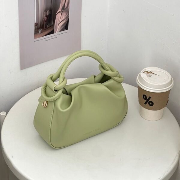 Shoulder Bags  Genuine Leather Women's Pillow Classic Bag Soft Cowhide Totes High Quality Female Commute Handbag Gray