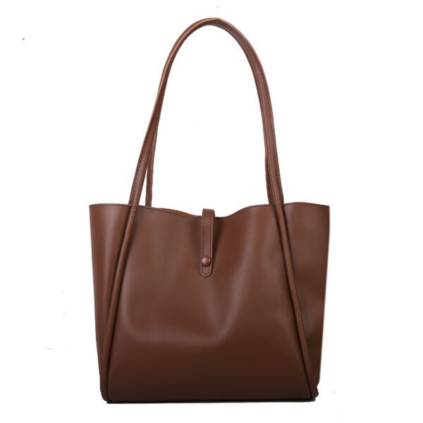 Korean version solid color mother-in-law bag 2025 new women's bag simple portable tote bag large capacity spring fashion shoulder bag