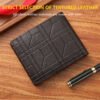 New Men's Wallet Men's Short Wallet Youth Fashion Plaid Horizontal Soft Wallet Large Capacity Multi-Card Wallet