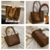 Korean version solid color mother-in-law bag 2025 new women's bag simple portable tote bag large capacity spring fashion shoulder bag